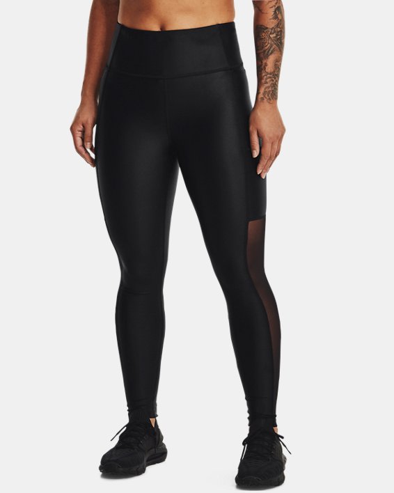 Women's UA Iso-Chill Run Ankle Tights, Black, pdpMainDesktop image number 3
